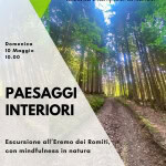 Paesaggi Interiori: Trekking e mindfulness all’Eremo dei Romiti Potrebbe essere un'immagine raffigurante il seguente testo "Beoutside outside Rallei Rallchtaclaispazioalsilcnzio fai spazio al silenzio' Rallentaefai Domenica 10 Maggio 10.00 PAESAGGI INTERIORI Escursione all'Eremo dei Romiti, con mindfulness in natura"