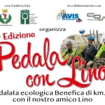 Pedala con Lino – XI edizione Potrebbe essere un'immagine raffigurante bicicletta e il seguente testo "con il patrocinio aisla MARESE in collaborazione con Chnld Cantiglien Oloma SCLEROSA l LATTRALE AMORRONCA AVIS សក තානම GASTIGUIONE CNIONA noOMA MAOKH organizza 11a Edizione Pedala اقزی COT Lino Pedalata ecologica Benefica di km. 23 con il nostro amico Lino"