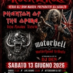 Phantom Of The Opera (IRON MAIDEN tribute) + Motorhell (MOTORHEAD tribute) live @ Rock’n’Roll, RHO! Potrebbe essere un'immagine raffigurante il seguente testo "ROCK 安 ROLL VERSO GLI IRON MAIDEN: PREPARATEVI ALL'ASSALTO ΡΗΝΤΔΜ of THE PERA IRON MAideN TRIBUTe motorbell motörhead tribute AFTERSHOW DJ SET BY DJ DEN SABATO13 13 GIUGNO 2026 DOORS DOORS21:30 21:30 LIVE SHOWS 22:00 AFTERSHOW DJ SET 1:00 BLACK ROCK'N'ROLL CLUB းး D0U Berking Bnbing&Mangiwat Man VIA MAGENTA, 77 RHO (MI) PRENOTAZIONI PER CENA AL 312739696 9696 226301156 WILD SIDE"