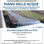 Presentazione “Piano delle Acque” del Comune di Schio Potrebbe essere un'immagine raffigurante pianoforte e il seguente testo "東西科年科 H Città Schio Incontro pubblico di presentazione del PIANO DELLE ACQUE ANALISI DELLE CRITICITÀ IDRAULICHE E STRATEGIE PER LA PIANIFICAZIONE E LA SICUREZZA DEL TERRITORIO Mercoledì 3 giugno 2026, ore 20.30 Faber Box, sala Meeting Bo Via Tito Livio, 25 Saranno presenti: lng. Vincenzo Bixio Ing. Anna Chiara Bixio Nordest Ingegneria S.r.l. Cristina Marigo Sindaco di Schio Michele Lain Assessore all'Urbanistica e ai Lavori Pubblici del Comune di Schio Alessio Basilisco Dirigente Settore Lavori Pubblici del Comune di Schio Mirko Fabrello Capo Servizio Viabilità del Comune di Schio"