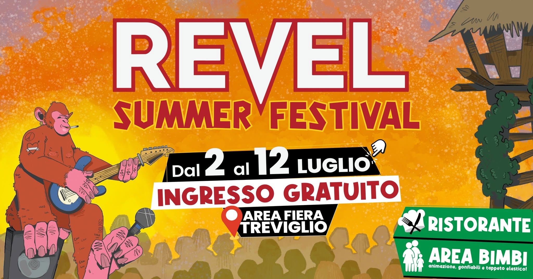 Evento Revel Summer Festival 2026 Locandina Revel Summer Festival 2026 - da giovedì 2 luglio - sabato 11 luglio 2026 ore 18:00 ore 00:00