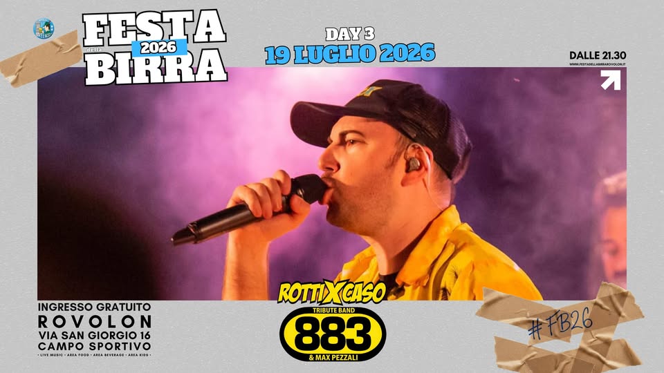 Evento Rotti X Caso Tributo 883 & Max Pezzali alla Beer Fest di Rovolon (PD) Locandina Rotti X Caso Tributo 883 & Max Pezzali alla Beer Fest di Rovolon (PD) - domenica 19 luglio ore 21:30 - 00:30