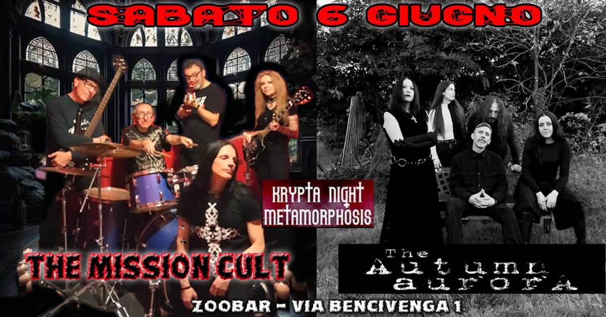 Potrebbe essere un'immagine raffigurante ‎chitarra e ‎il seguente testo "‎SABAPO יסי 金团图 กส GIUGNO KRYPTA NIGHt METAMORPHOSIS THE MISSION CULT ZOOBAR OBAR~VIABENCIVENGA VIA BENCIVENGA umI O جا‎"‎‎