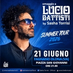 Sasha Torrisi – Fagnano Olona (Varese) – Omaggio a Lucio Battisti Potrebbe essere un'immagine raffigurante il seguente testo "omaggio a LUCIO BATTISTI by Sasha Torrisi SUMMER TOUR 2026 MOSIC live 21 GIUGNO FAGNANO OLONA PIAZZA SAN GIOVANNI ORE21.00 ORE 21.00 www.sashatorrisi.it sashatorrisiofficial f Sasha Torrisi Official 樂 www.liveformusic"