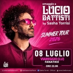 Sasha Torrisi – Fanatiko – Viareggio (Lucca) – Omaggio a Lucio Battisti Potrebbe essere un'immagine raffigurante il seguente testo "omaggio a LUCIO BATTISTI by Sasha Torrisi SUMMER TOUR 2026 live Mjsic 08 LUGLIO VIAREGGIO (LU) FANATIKO ORE ORE22.00 22.00 www.sashatorrisi.it D sashatorrisiofficial f Sasha Torrisi Official 紙 www.liveformusic"