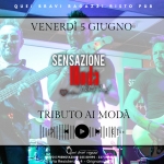SENSAZIONE MODA – Tributo ai Modà Potrebbe essere un'immagine raffigurante chitarra e testo