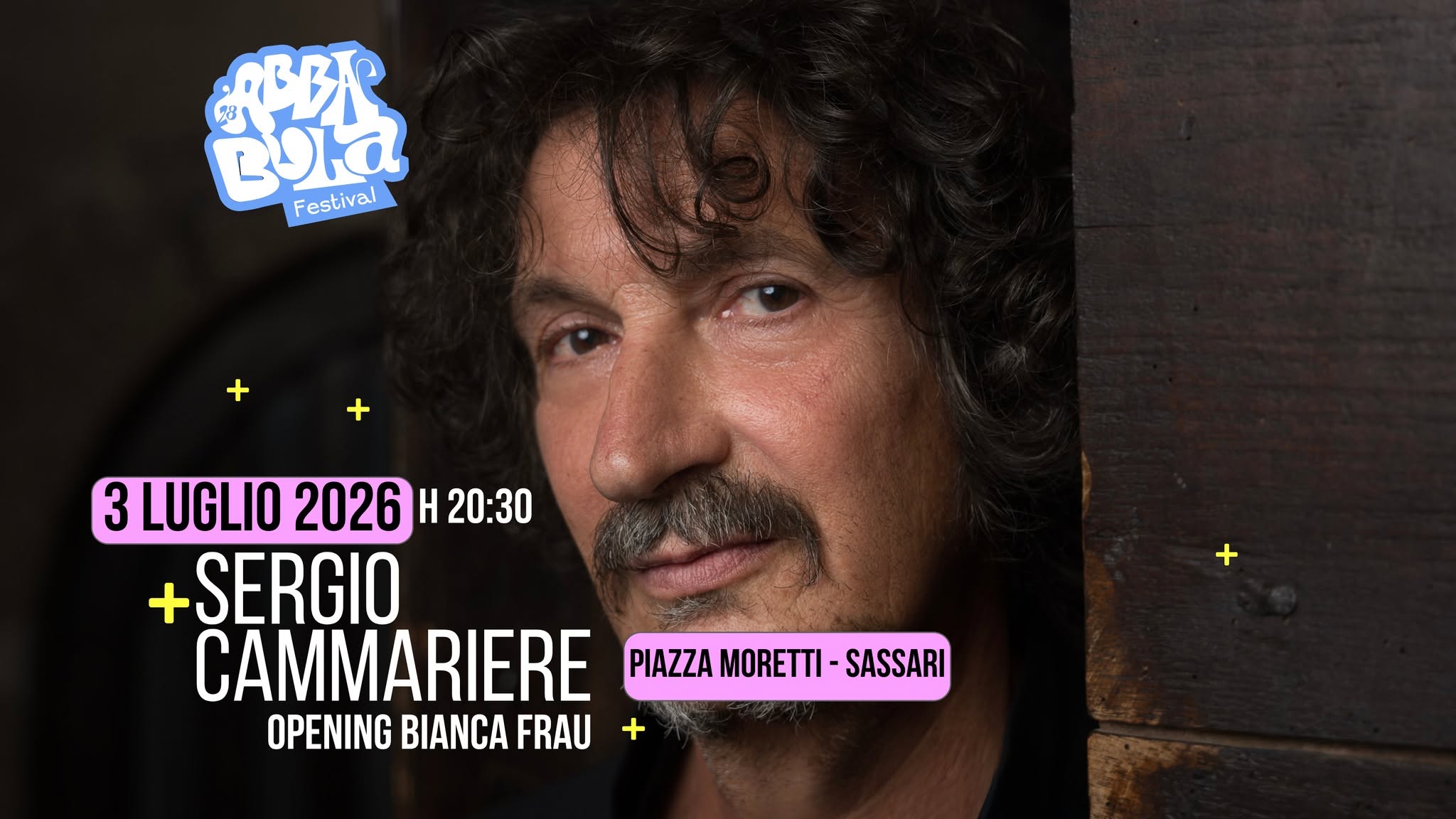 Evento Sergio Cammariere – live Abbabula 2026 Locandina Sergio Cammariere – live Abbabula 2026 - venerdì 3 luglio ore 20:30 - 22:30