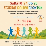 Sgurbat Golden Glow Run Potrebbe essere un'immagine raffigurante testo