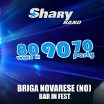 SHARYBAND al “BAR-IN FEST”, via prato delle gere – Briga Novarese (NO) Potrebbe essere un'immagine raffigurante una o più persone e il seguente testo "MERCOLEDI 17 GIUGNO Shary BAND 80 voglia Ji 809070 90 70 party BRIGA NOVARESE נסמ) BAR IN FEST"