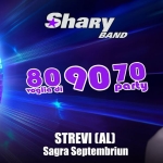 SHARYBAND alla “SAGRA SEPTEMBRIUM della Trinita’”, Piazza Italo Scovazzi -Strevi (AL) Potrebbe essere un'immagine raffigurante una o più persone e il seguente testo "LUNEDI 01 GIUGNO ShaRy BAND 809070 80 voglia di 90 70 party STREVI (AL) Sagra Septembriun"