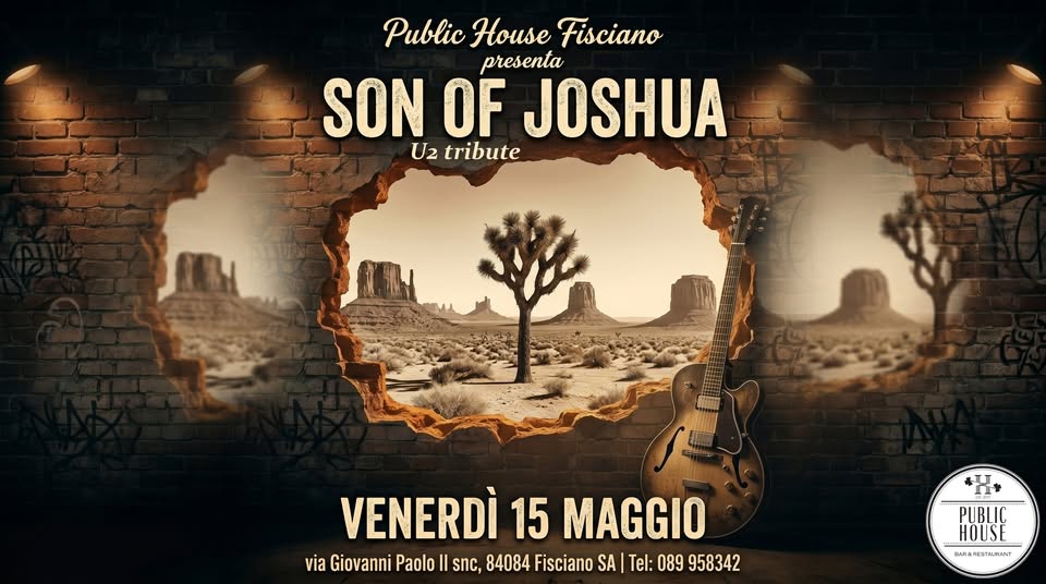 Evento Sons of Joshua (U2 tribute) live al Public House Locandina Sons of Joshua (U2 tribute) live al Public House - venerdì 15 maggio ore 22:00 - 00:00