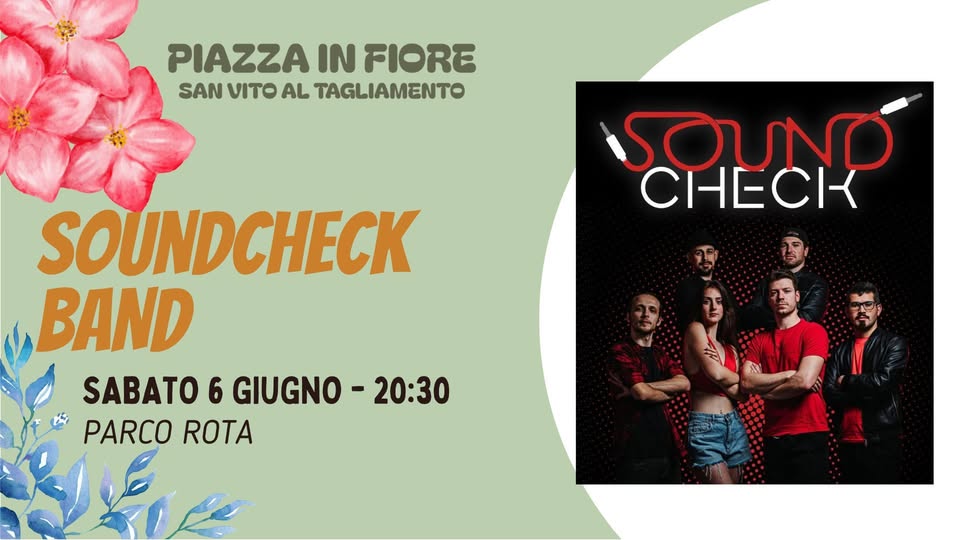 Evento Soundcheck Band Locandina Soundcheck Band - sabato 6 giugno ore 20:30 - 22:30