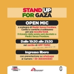 STAND UP FOR GAZA – L’open mic a sostegno di Medici Senza Frontiere nel cortile di OFF TOPIC H.19:30 STAND UP FOR GAZA – L’open mic a sostegno di Medici Senza Frontiere nel cortile di OFF TOPIC H.19 30 a Torino (TO) il 9 giugno 2026