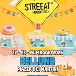 STREEAT®️Food Truck Festival BELLUNO Potrebbe essere un'immagine raffigurante strada e testo