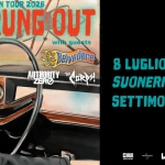 Strung Out + Belvedere + Authority Zero + The Corps • Suoneria, Settimo Torinese (TO) Potrebbe essere un'immagine raffigurante il seguente testo "EUROPEAN TOUR 2026 STRUNG OUT with withguests gue BDyedere AUTHORITY THE 集社 1 8 LUGLIO SUONERIA SETTIMO TORINESE IHUB LMI OBAAH BLAHE BLAH VBaM FAT RAENGUNS"