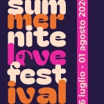 SUMMER NITE LOVE FESTIVAL XXIII Potrebbe essere un contenuto grafico raffigurante il seguente testo "XXIII edition sum 2222 mer nite agosto #nve O fest ival เวท oong 6 G luglio-01 Parco Primavera Mogliano V.to ٥ INGRESSO GRATUITO"