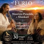 Suoni sacri ed etnici Potrebbe essere un'immagine raffigurante violino, clarinetto, flauto e il seguente testo "CONCERTO DI SUONI SACRI ED ETNICI al FURLO con Maurizio Puxeddu e Shankari Vibrazioni, canti medi medieina, eina, viaggi viaggisonori sonori กาลว Sabato 30 maggio 2026 alle ore 17.00 CHIOSCO DELLE AQUILE (nella Riserva della Gola del Furlo) Strada di Pietralata Castello Di Pietralata Chiesa Di Pietralata 61041 Acqualagna Italy INFO e PRENOTAZIONI al 333 2203585"