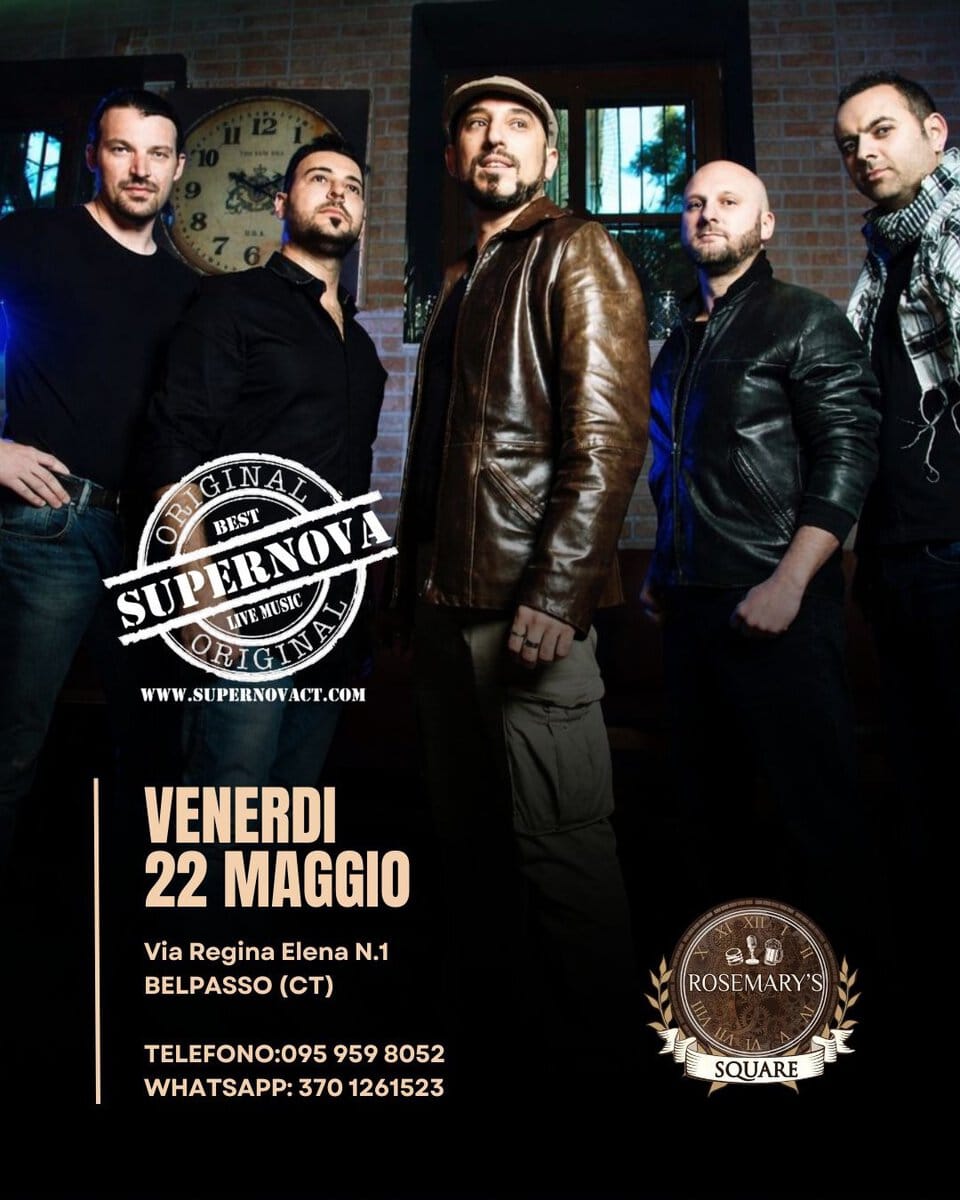 Evento Supernova Locandina Supernova - venerdì 22 maggio ore 22:00 - 00:00