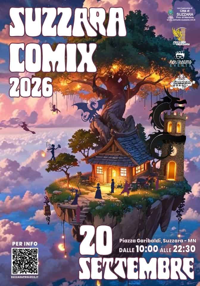 Evento Suzzara Comix 2026 Locandina Suzzara Comix 2026 - domenica 20 settembre ore 10:00 - 22:30