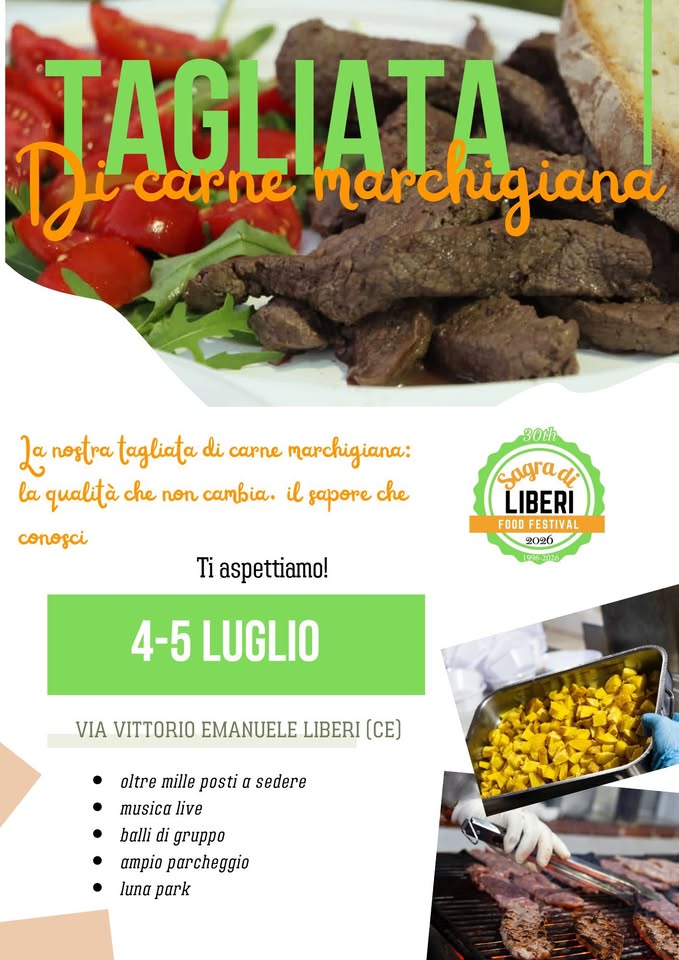 Evento Tagliata di carne marchigiana Locandina Tagliata di carne marchigiana - sabato 4 luglio ore 19:30 - 00:00