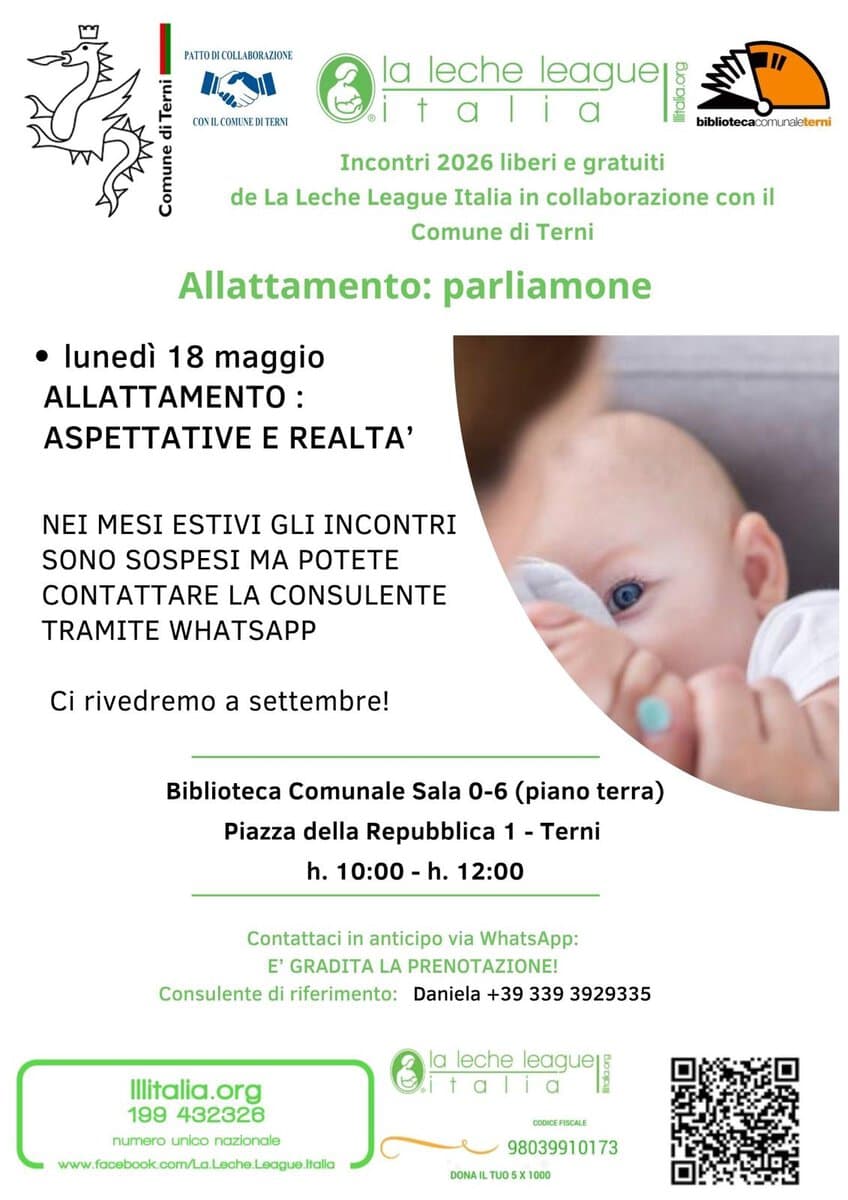 Evento Terni Incontro LLL in Umbria Locandina Terni Incontro LLL in Umbria - lunedì 18 maggio ore 10:00 - 12:00