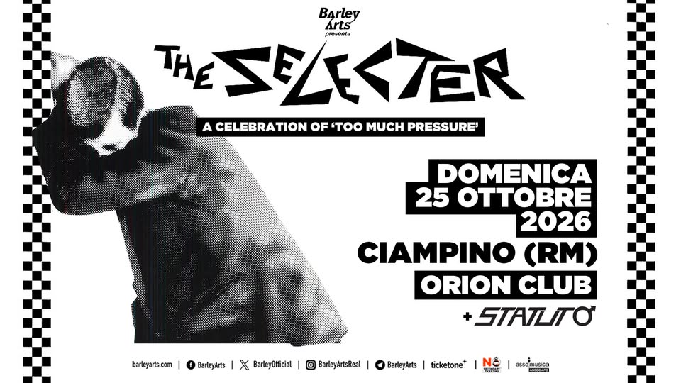 Evento The Selecter A Celebration of “Too Much Pressure” Live in Roma Locandina The Selecter A Celebration of “Too Much Pressure” Live in Roma - domenica 25 ottobre ore 20:30 - 22:30