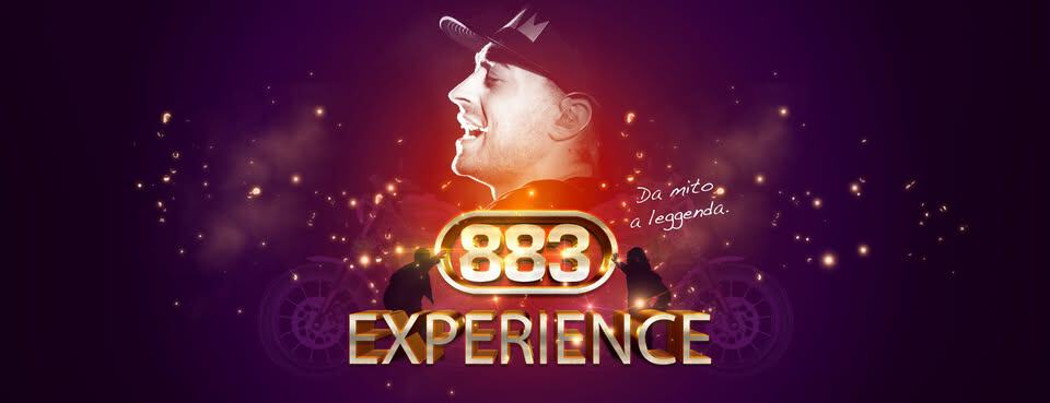 Potrebbe essere un'immagine raffigurante il seguente testo "Da'mito. Da mito. a leggenda. 883 EXPERIENCE"