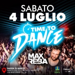 TIME TO DANCE – Sagra di Nanto C/o Impianti Sportivi @Nanto (VI) Potrebbe essere un'immagine raffigurante il seguente testo "SABATO 4 LUGLIO DANCE DJ TME TO MAX REBA SAGRA DI NANTO NANTO (VI)-C/O NANTO(VI)-C/OIM (VI) C/O IMPIANTI SPORTIVI VIA MADONNETTA, MAD 30 キ NANTO A debD FM"