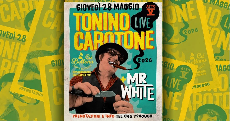 Evento Tonino Carotone Locandina Tonino Carotone - giovedì 28 maggio ore 21:00 - 23:00