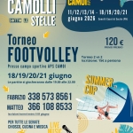 Torneo di Footvolley a Camolli Sotto le Stelle 2024 Potrebbe essere un'immagine raffigurante pallavolo e il seguente testo "CAMOLLI SOTTO LE STELLE CAMOIY ا 11/12/13/14-18/19/20/21 11/12/13/14 18/19/20/21 giugno 2026 Camolli Casut di Sacile PN) 120 € PRIMO PREMIO Torneo FOOTVOLLEY Torneo 2Vs Iscrizione: 15€ a persona Presso caTpo sportivo APS CAMOI 18/19/20/21 giugno Le partite si giocheranno dalle 19.00 alle 22.00 SUMMER CUP MATTEO FABRIZIO 338 573 8561 366 108 088533 Iscrizioni tornei entro 01 giugno PER TUTTE LE SERATE CHIOSCO, CUCINA E MUSICA LIVE MUSIC f O Camolli Sotto le Stelle Le giornate premi possono essere soggette variazioni in base al numero squadre."