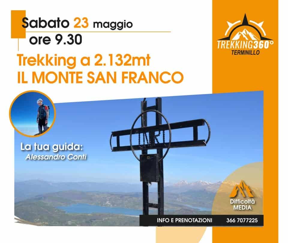 Evento Trekking Panoramico sulla Vetta del Monte San Franco (2.132mt) Locandina Trekking Panoramico sulla Vetta del Monte San Franco (2.132mt) - sabato 23 maggio ore 09:30 - 15:30