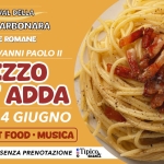 TREZZO SULL’ADDA (MI) – FESTIVAL DELLA CARBONARA | Cucine Romane Potrebbe essere un'immagine raffigurante pasta e il seguente testo "FESTIVAL DELLA 0 CARBONARA CUCINE ROMANE PIAZZA GIOVANNI PAOLO Il TREZZO D SULL ADDA 12•13•14 14 GIUGNO BIRRA STREET FOOD MUSICA INGRESSO GRATUITO SENZA PRENOTAZIONE Tipico, event"
