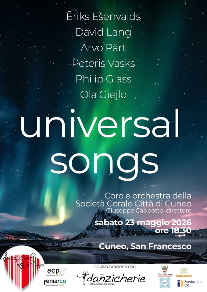 Evento Universal Songs Locandina Universal Songs - sabato 23 maggio ore 18:30 - 20:30