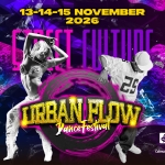 URBAN FLOW Dance Festival 2026 Potrebbe essere un contenuto grafico raffigurante il seguente testo "7t0 Cuba festiva! 13-14-15 NOVEMBER 2026 [D לקודיון 25 IRBANFLOW Pance Vancetestival Festival WOODLATINO ATINO WOOD'L Production OE DELTAFLORENCE DELTA FLORENCE Via Vittorio Emanuele Calenzano( Calenzano(FIRENZE)Italy- ano(FIRENZE) Italy Info: 338 545628"
