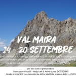 Val Maira: in cammino tra crinali di confine storie antiche e borgate alpine Val Maira in cammino tra crinali di confine storie antiche e borgate alpine a Stroppo (CN) il 14 settembre - 20 settembre 2026