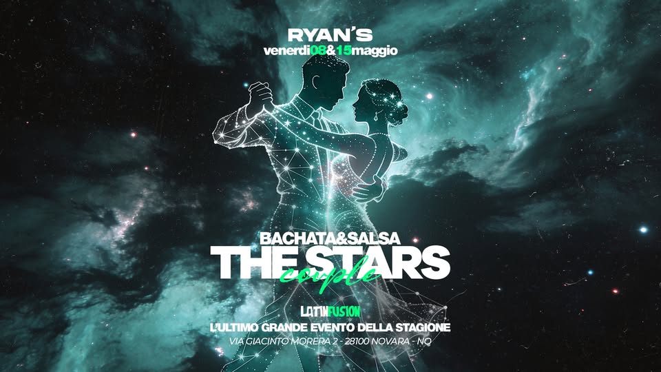 Evento Venerdì 15 Maggio 2026 – Ryan’s Club – Latin Fusion Night Locandina Venerdì 15 Maggio 2026 – Ryan’s Club – Latin Fusion Night - venerdì 15 maggio ore 22:00 - 02:30