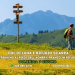 Potrebbe essere un'immagine raffigurante il seguente testo "王 主 監 公福 森 MATTIA COL DI LUNA E RIFUGIO SCARPA: TREKKING AI PIEDI DELL'AGNER E PRANZO IN RIFUGIO DOMENICA DOMENICA7GIUGNO 7 GIUGNO 328 085 3280853291 32 91 AGORDO (BL) Aigoe 쌀이라 ITIMARRANDO 村茶"
