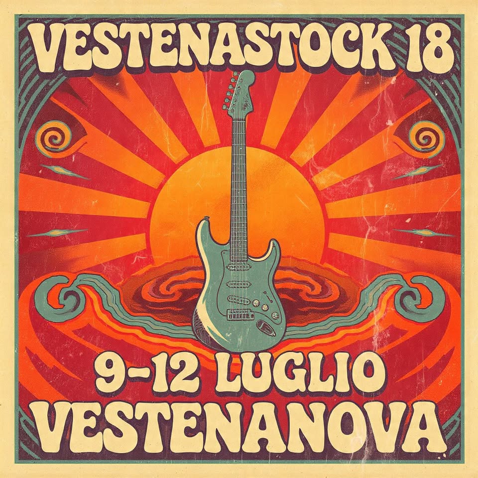 Evento Vestenastock 18 Locandina Vestenastock 18 - da giovedì 9 luglio - domenica 12 luglio 2026 ore 20:00 ore 22:59