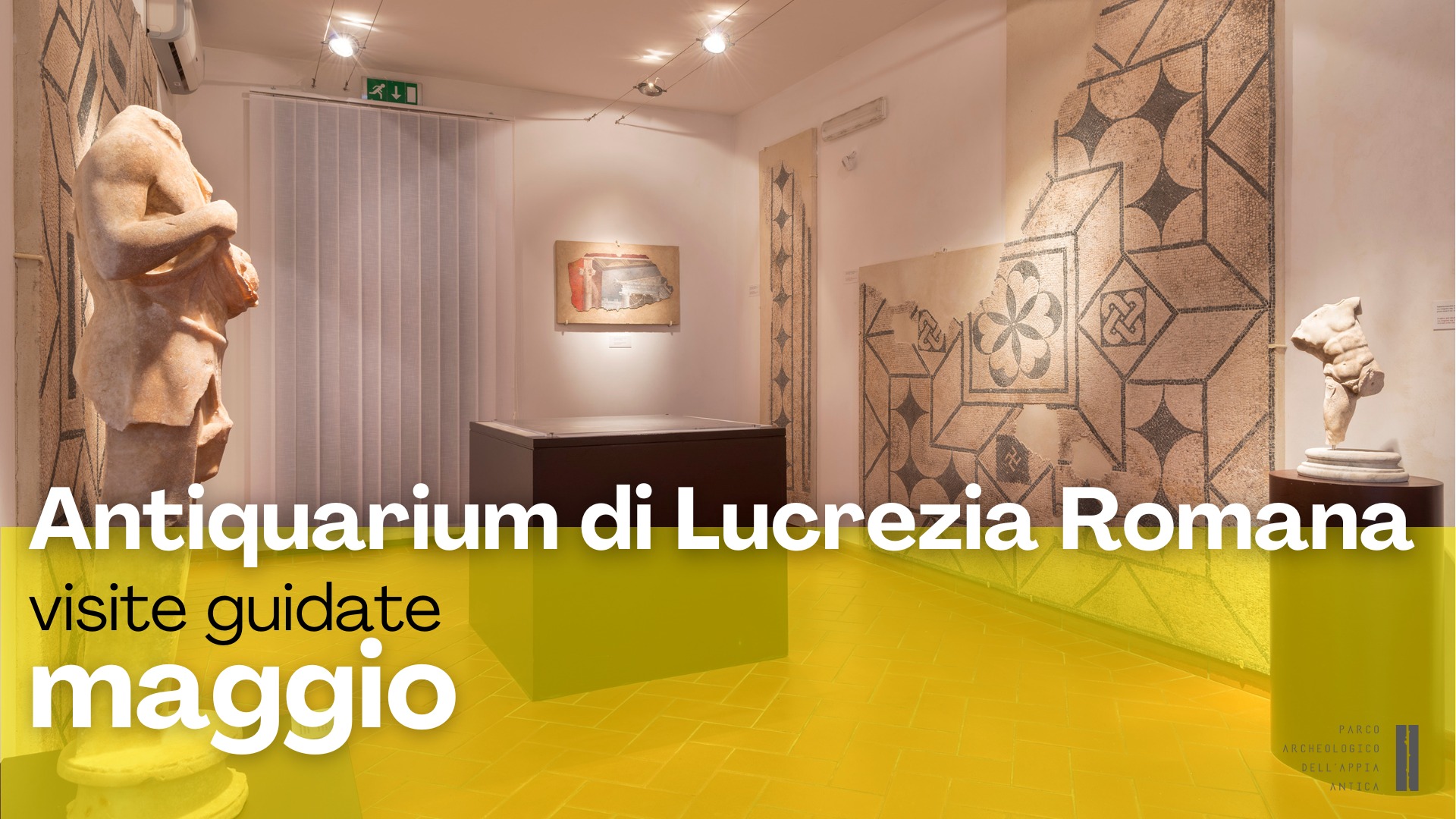 Visite guidate di maggio | Antiquarium di Lucrezia Romana Potrebbe essere un'immagine raffigurante il seguente testo "ו2 Antiquarium di Lucrezia Romana visite guidate maggio ARCREBLUCECO ARCREGL ARCREBLOGICO PARCO ΤC"