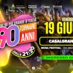 Voglio Tornare Negli Anni 90 ® • Casalgrande (RE) Potrebbe essere un'immagine raffigurante il seguente testo "山 Comunedi Casalgrande Casal rande MOSA sLa TUBORG BELVEDERE VODKA ANNI 90 PIÙ GRANDE D'ITALIA IL LIVE SHOW NEGLI 90 ANNI TORNARE VOGLIO DALLE 21:30 VENERDÌ 19 GIUGNO CASALGRANDE (RE) MOSA FESTIVAL VIA SMONTO BRUGNOLA 19 INGRESSO GRATUITO 3 コスックが US"