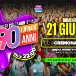 Voglio Tornare Negli Anni 90 ® • Cremona (CR) Potrebbe essere un'immagine raffigurante il seguente testo "ARENA INFINITY1 CREMONA IL LIVE SHOW ANNI 90 PI GRANDE D'ITALIA TORNARE VOGLIO NEGLI 90 ANNI DALLE 22:00 22 DOMENICA 21 GIUGNO CREMONA (CR) ARENA INFINITY1 CREMONA PIAZZA ZELIOLI LANZINI 1 INGRESSO GRATUITO 3 コスンリい スカシニ US"