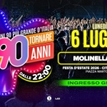 Voglio Tornare Negli Anni 90 ® • Molinella (BO) Voglio Tornare Negli Anni 90 r – Molinella (BO) a Molinella (BO) il 6 luglio 2026