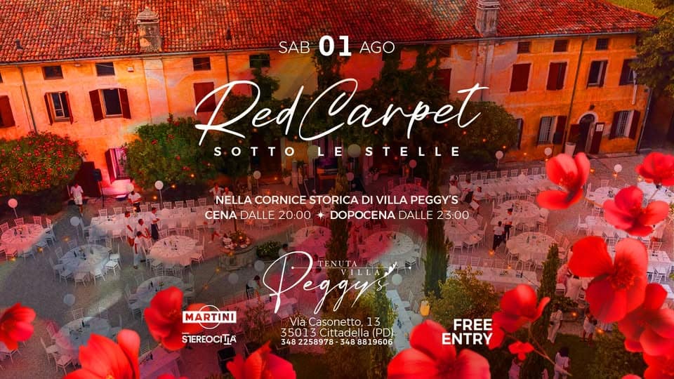 Evento 01.08 Red Carpet Sotto Le Stelle Locandina 01.08 Red Carpet Sotto Le Stelle - sabato 1 agosto ore 20:00 - 22:00