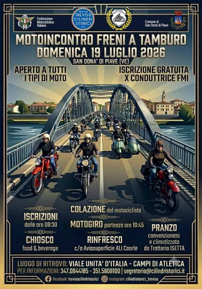 Evento 19 07 2026 Motoincontro Freni A Tamburo Locandina 19 07 2026 Motoincontro Freni A Tamburo - domenica 19 luglio ore 08:30 - 17:00