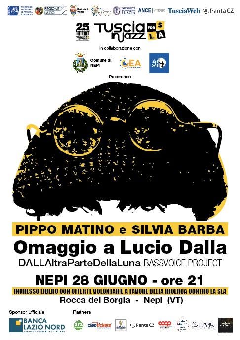 Evento Pippo Matino e Silvia Barba BASSVOICE PROJECT omaggio a Lucio Dalla Locandina Pippo Matino e Silvia Barba BASSVOICE PROJECT omaggio a Lucio Dalla - domenica 28 giugno ore 21:00 - 23:00