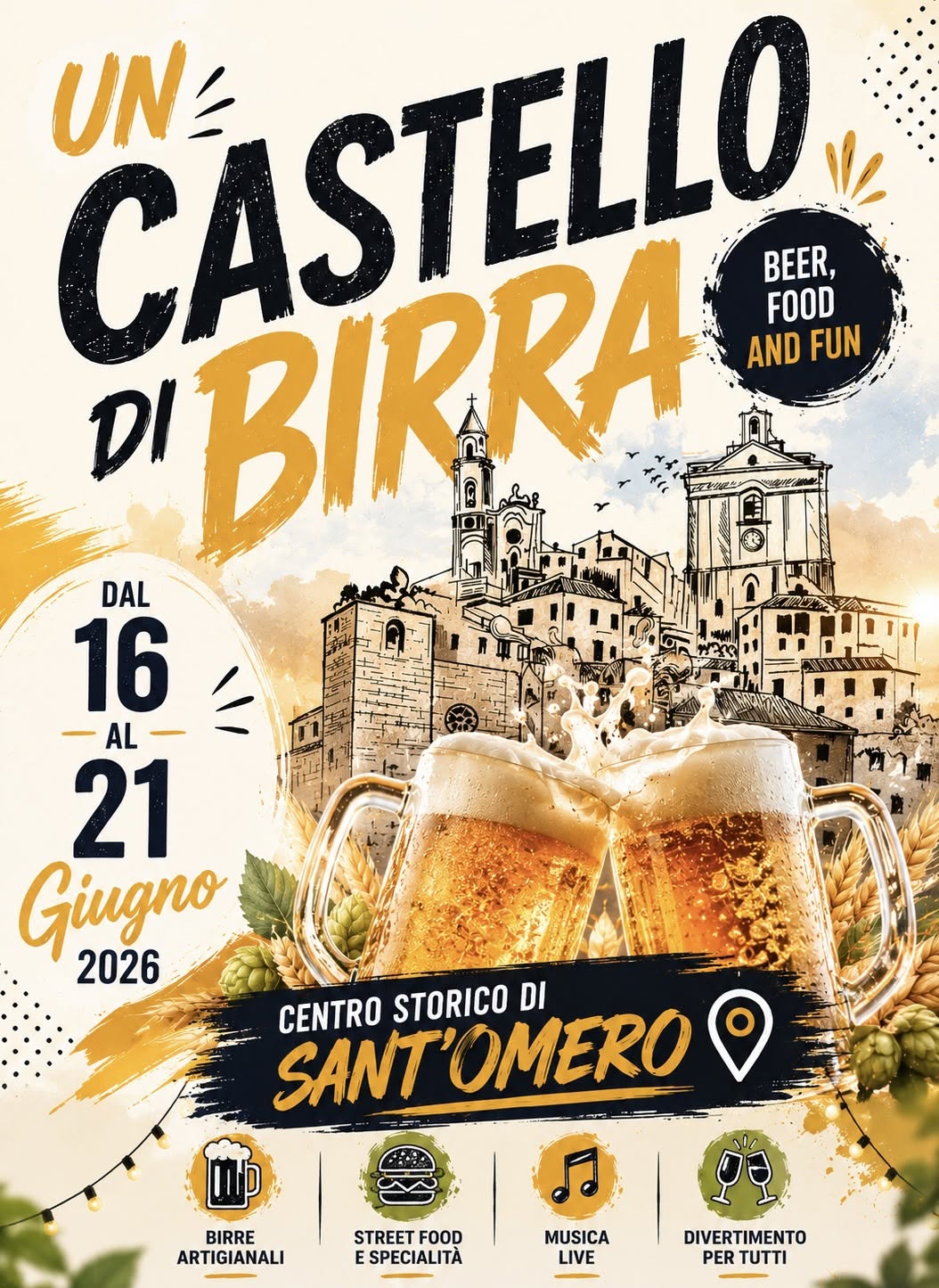 Evento Un Castello di Birra Locandina Un Castello di Birra - da martedì 16 giugno - sabato 20 giugno 2026 ore 18:00 ore 00:00