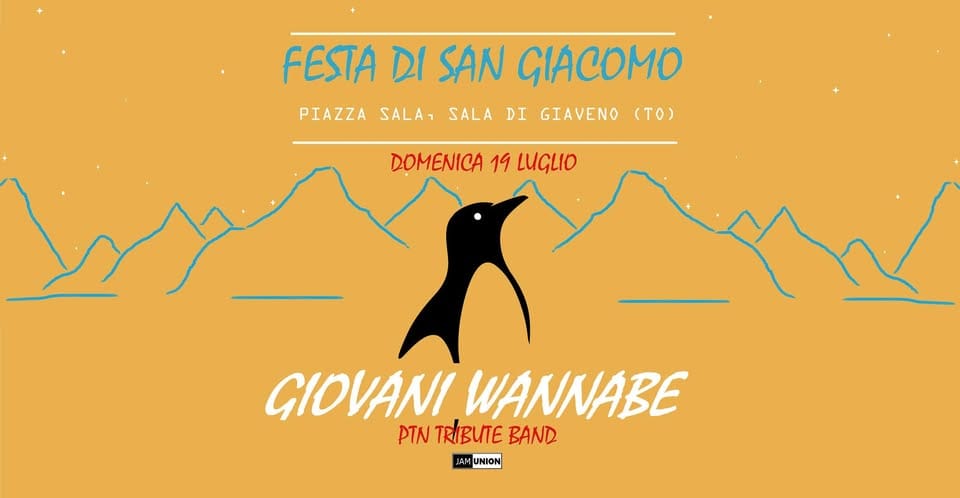 Evento Giovani Wannabe – Festa Di San Giacomo – Domenica 19 Luglio Locandina Giovani Wannabe – Festa Di San Giacomo – Domenica 19 Luglio - domenica 19 luglio ore 21:30 - 23:30