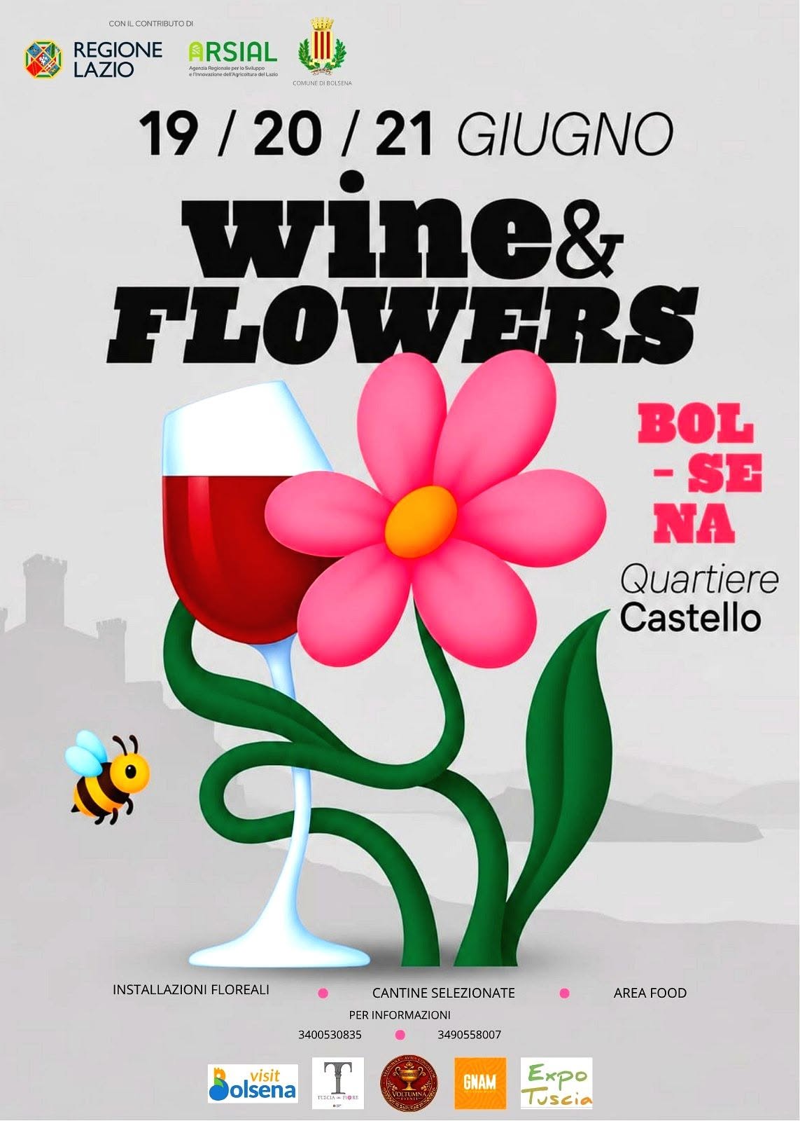 Evento Wine&flowers Locandina Wine&flowers - venerdì 19 giugno ore 19:00 - 21:00