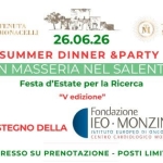 In Masseria nel Salento. Festa d’Estate per la Ricerca In Masseria nel Salento. Festa d'Estate per la Ricerca