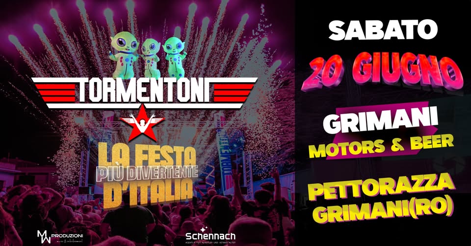 Evento TORMENTONI@Pettorazza grimani (RO) Locandina TORMENTONI@Pettorazza grimani (RO) - sabato 20 giugno ore 21:00 - 00:00